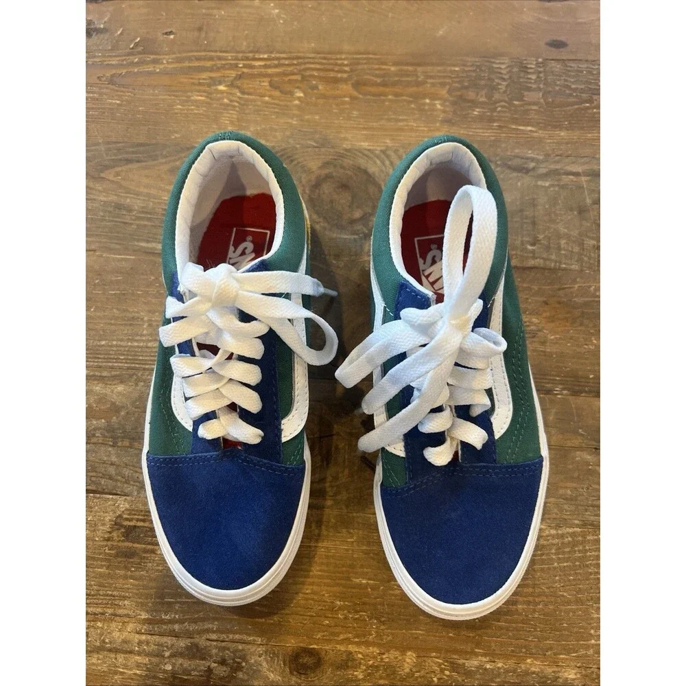 Vans Old Skool Yacht Club Color Block Suede Unisex Shoes Kids Boys 1.5 New